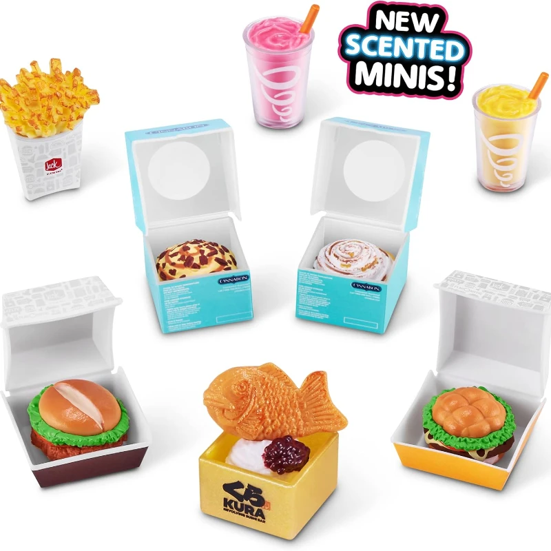 Foodie Series 2 By ZURU Real Miniature Fast Food Brands Collectible Toy 5 Mystery Brands for Girls Holiday Gifts for Children