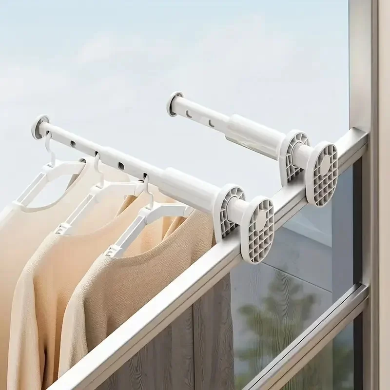 Thickened Portable Folding Hangers, Extendable Travel Clothes Drying Rack, Easy Install & Carry, Space Saving - view 3