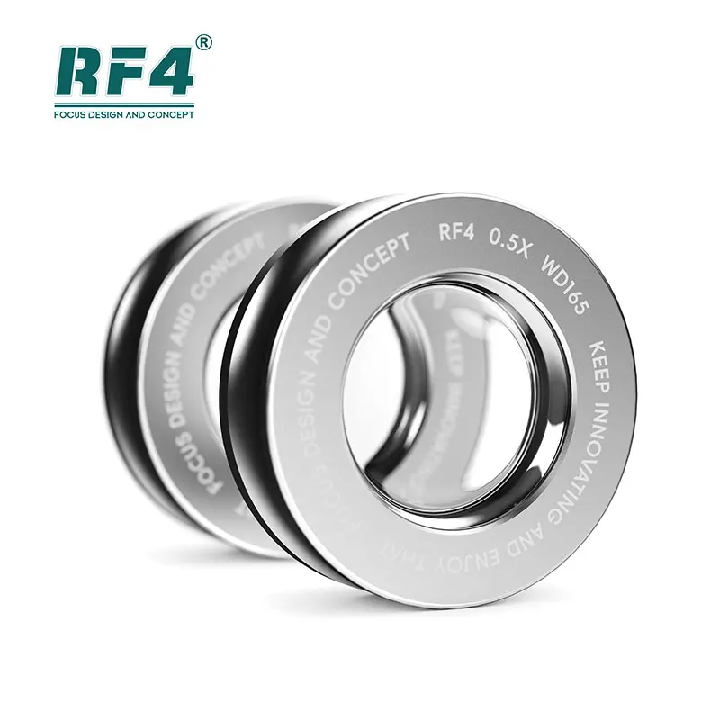 RF4 0.5X Microscope Barlow Lens 48mm Thread Reduces Magnification for PCB/SMD Soldering Component Repair Precision Optical Tool