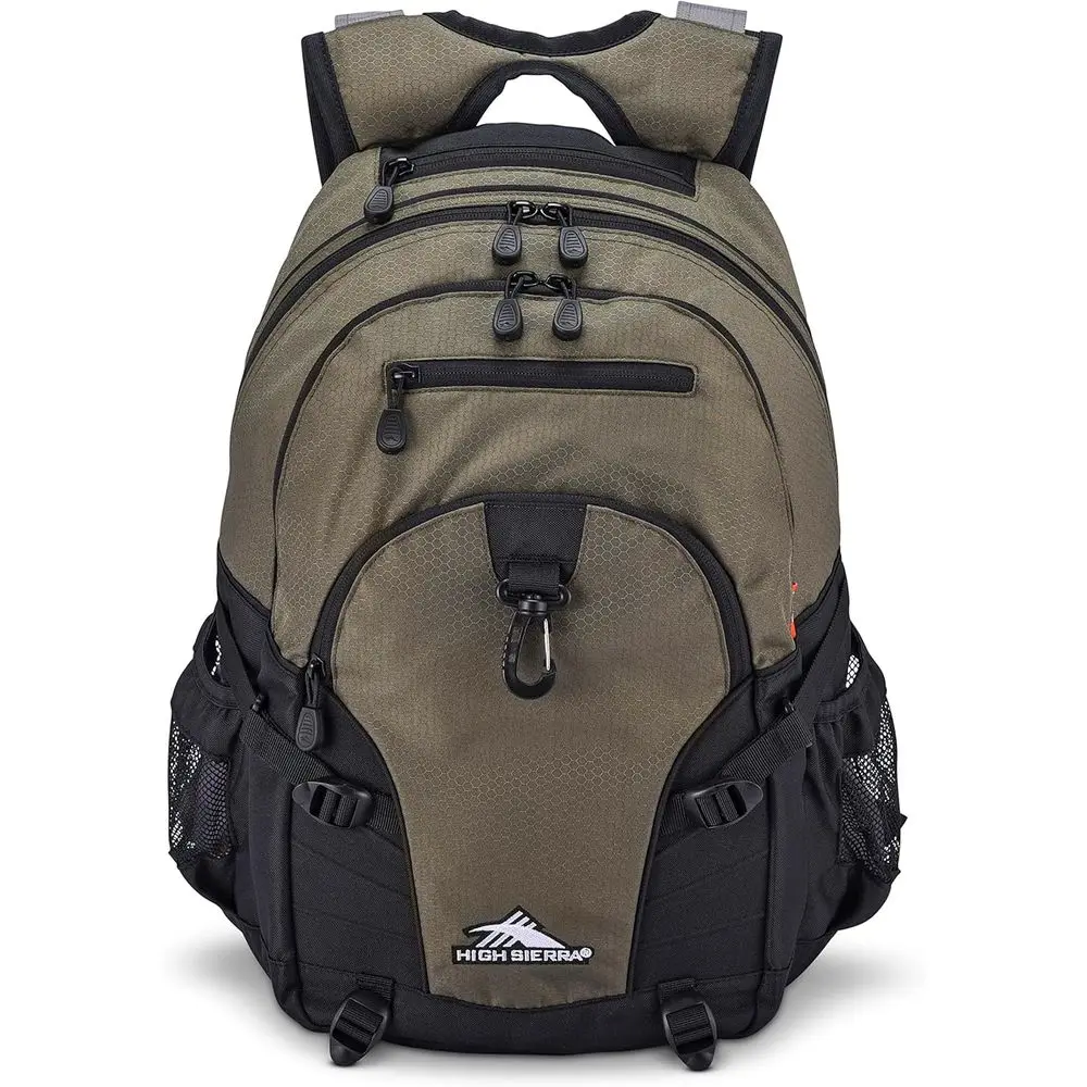 

Olive One-Size Loop Backpack for Travel, Work, and Tablet Storage