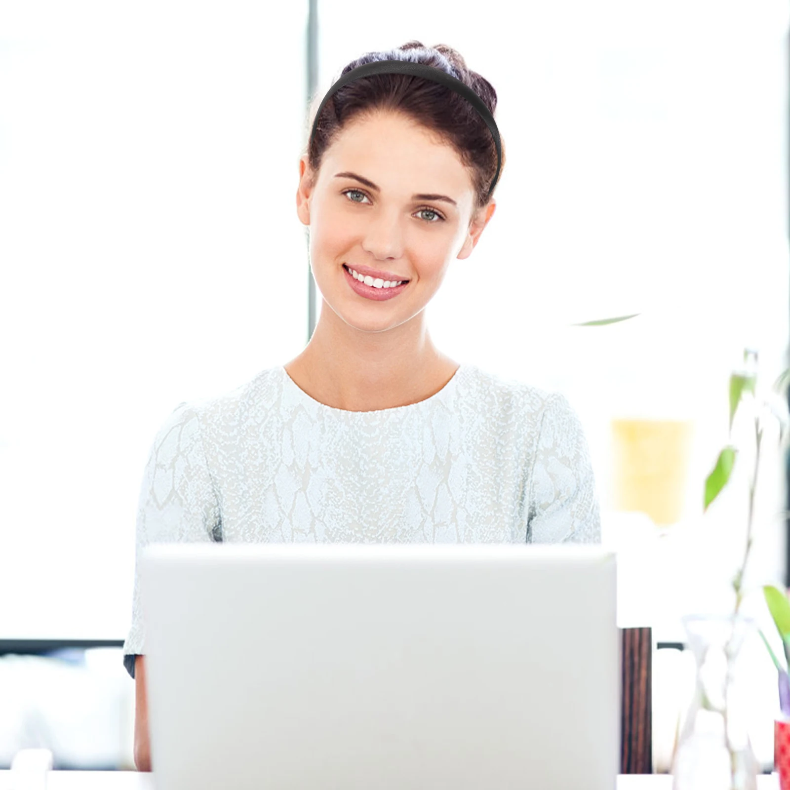 

2pcs Black Thick Headband Vintage Band Soft Elastic Hair Hoop For Women Teens Makeup Face Washing Work Fashion