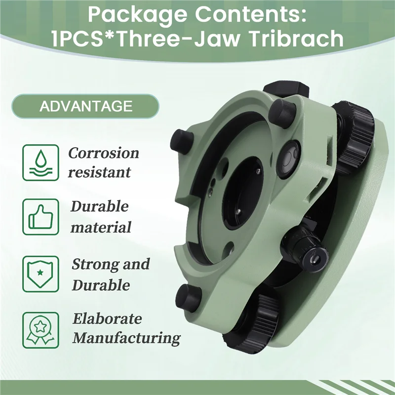 ABMO DREI-JAW TRIBRACH Mit OPTISCHEM PLUMMET 5/8 Zoll BASISSCHRAUBE Für SCHWEIZER TOTALSTATION DREI-JAW