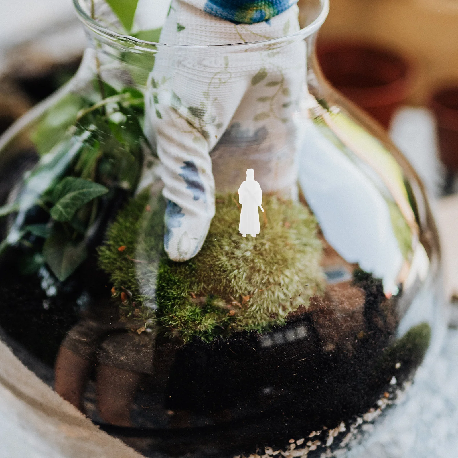 

5 Pcs Miniature Ancient Chinese Figurines Resin Craft Home Office Decor Desktop Mini Decoration Garden Accessories Micro