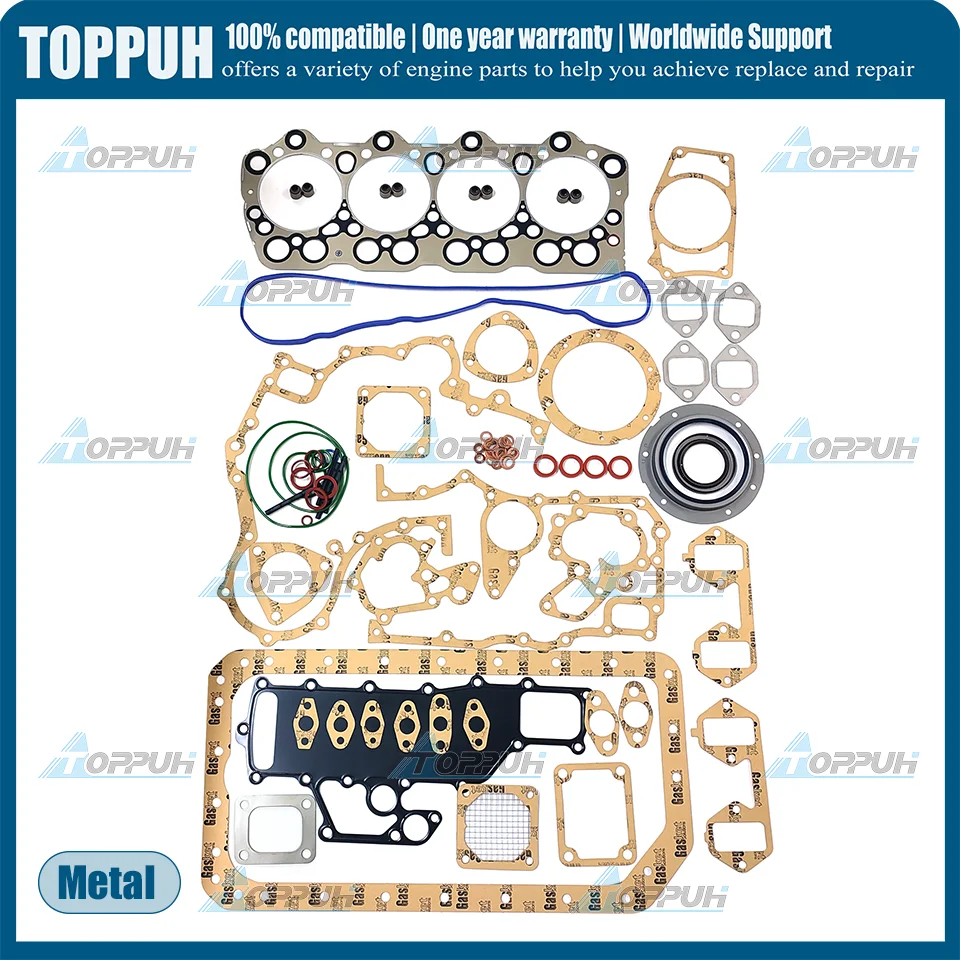 4D35 4D35T Full Overhaul Gasket kit for Mitsubishi Engine Loader Kato Excavator Metal Cylinder Head Gasket