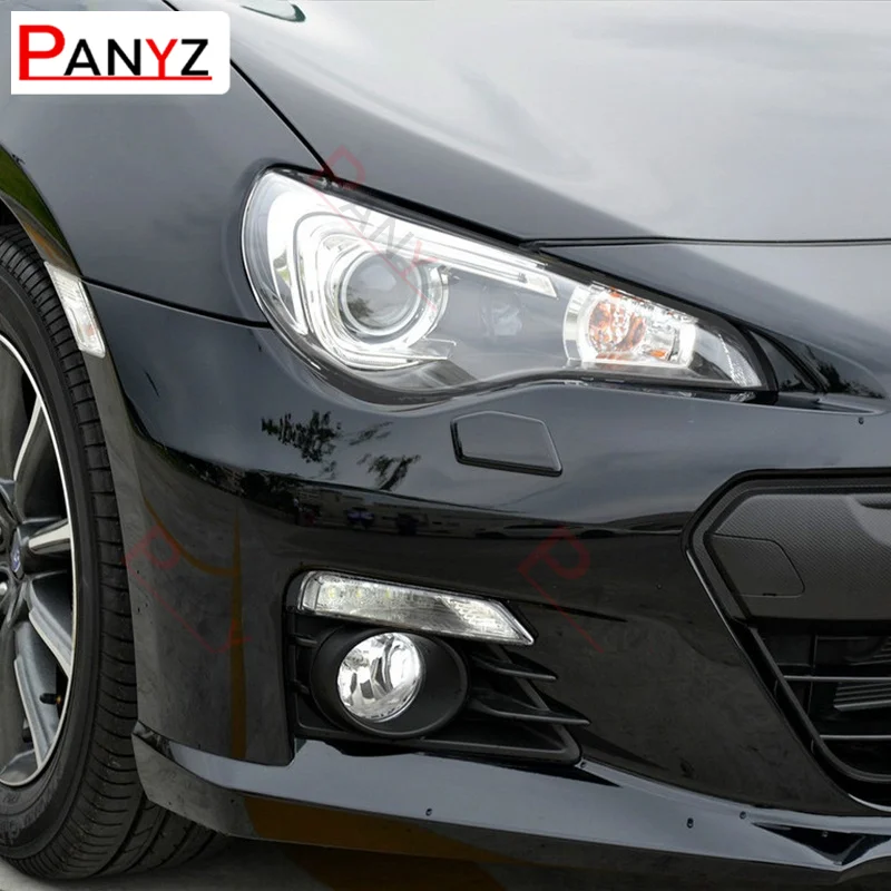 2 Pcs  For Subaru BRZ 2013-Present  Car Headlight Protective Film Headlamp Restoration Transparent Black TPU Sticker