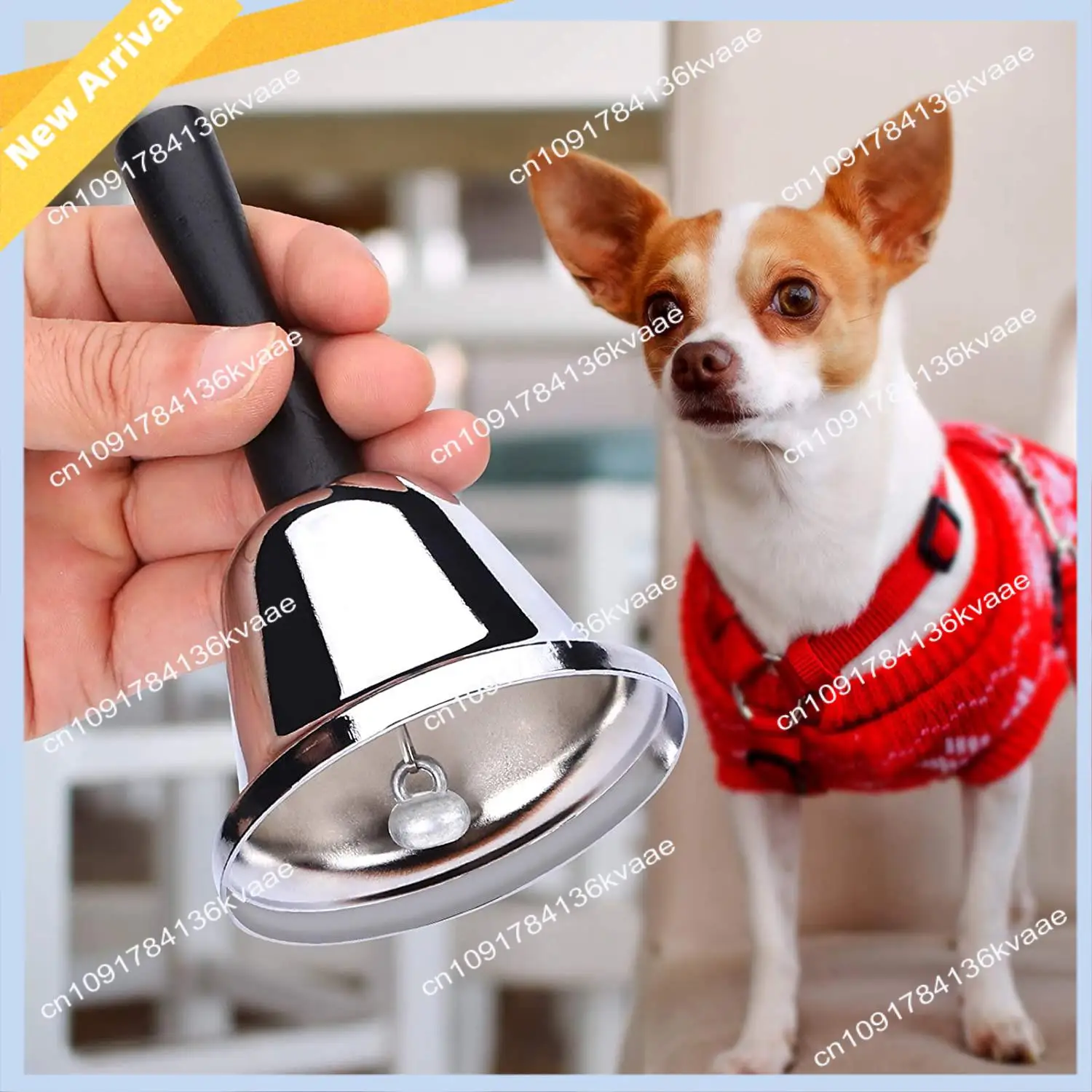 M01K Loud Hand Bell, 2 Pack Silver Steel Hand Bells Dinner Bells For Inside Classroom Bell, For Food Line, Alarm, Ringing