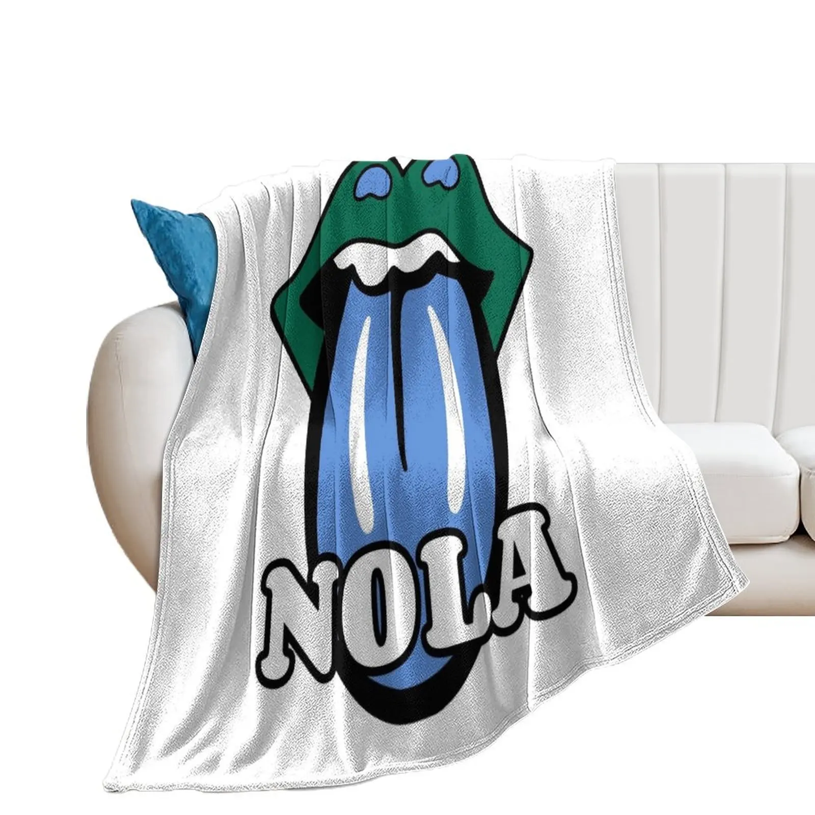 

NOLA Lips with Tongue Throw Blanket Furrys christmas gifts warm for winter Blankets