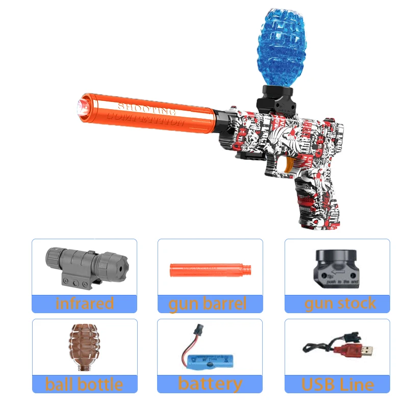 Kinderen Buitenspeelgoed Elektrisch Blaster Gun Schieten Bullet Pistols Zomer Spelen Water Schieten Interactief Party Game Kinderen Volwassen - afbeelding 1