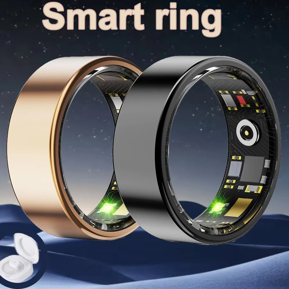 Smart Ring Bluetooth Heart Rate Blood Pressure Blood Oxygen Monitor IP68 WaterProof Smart Ring Health Monitoring For Xiaomi 2024