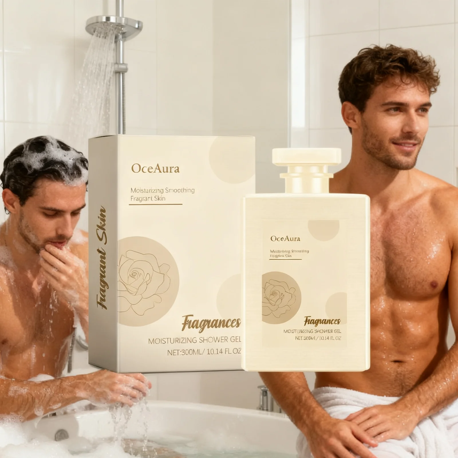 

OceAura Perfume Увлажняющий лосьон для ванны - Теплый увлажняющий очищающий кожу Освежающий ароматный очаровательный опыт ванны