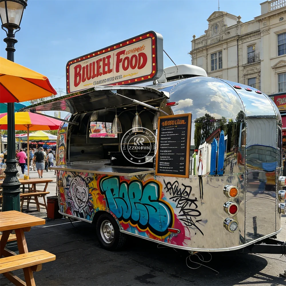 

Мобильный фургон для пиццы и барбекю на заказ, уличный фудтрак для хот-догов с кухонным оборудованием