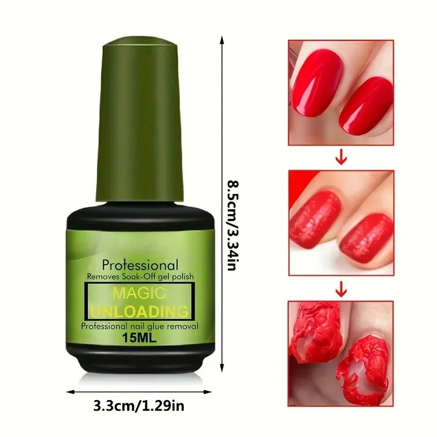 15ml Magic Polish Glue Nail Art Manicure Gel Easy Remove Synthetic Fingernail Tip Cleaning Remover Gel Women view 4
