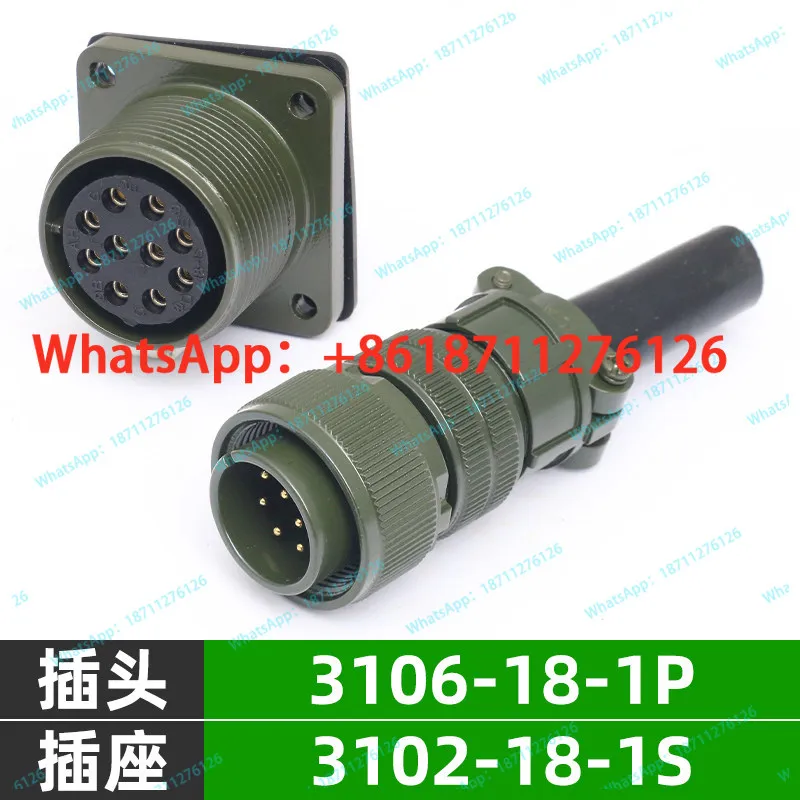 5015 US Military Standard Waterproof Aviation Plug Socket 10 Pins MS3106A18-1S MS3102A18-1P for Aviation Electrical Connectors