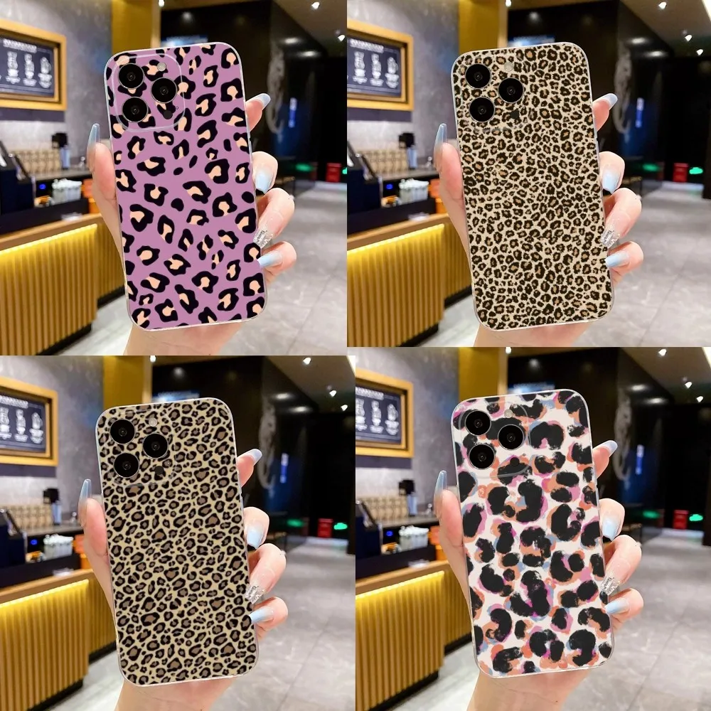 

Leopard Pattern Phone Case For iPhone 15,14,13,12,11 Plus,Pro,Max,XR,XS,X,7,8 Plus,SE,Mini Transparent Soft Cover