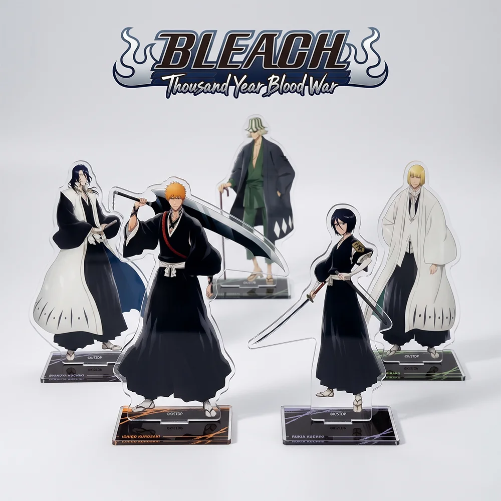 BLEACH Thousand Year Blood War Double Sided Acrylic Stand Keychain Anime Stand Ichigo Kurosaki Rukia Kuchiki Desk Decor