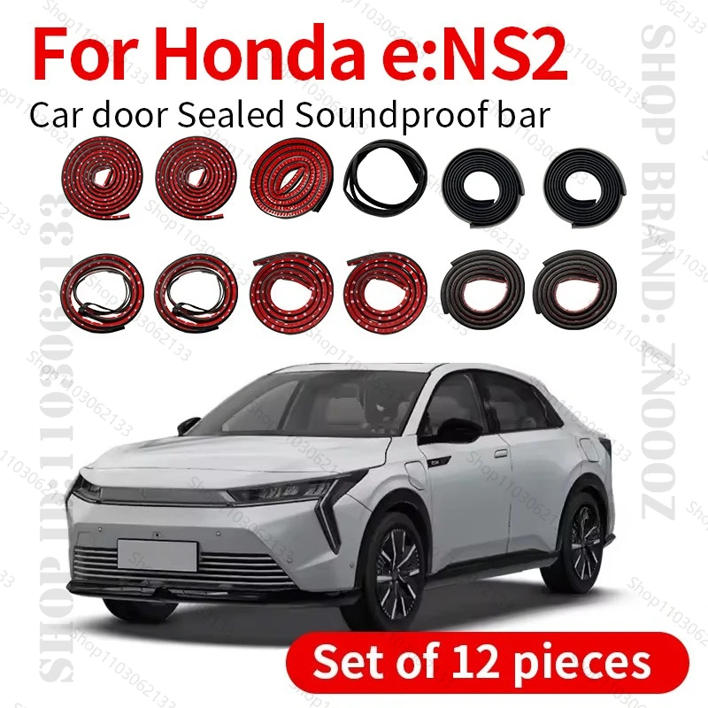 

For Honda e:NS2 Car Door Seal Strip Rubber Double Layer Sealing Protector Soundproof Strip Dustproof Seal Strip 12PCS Set