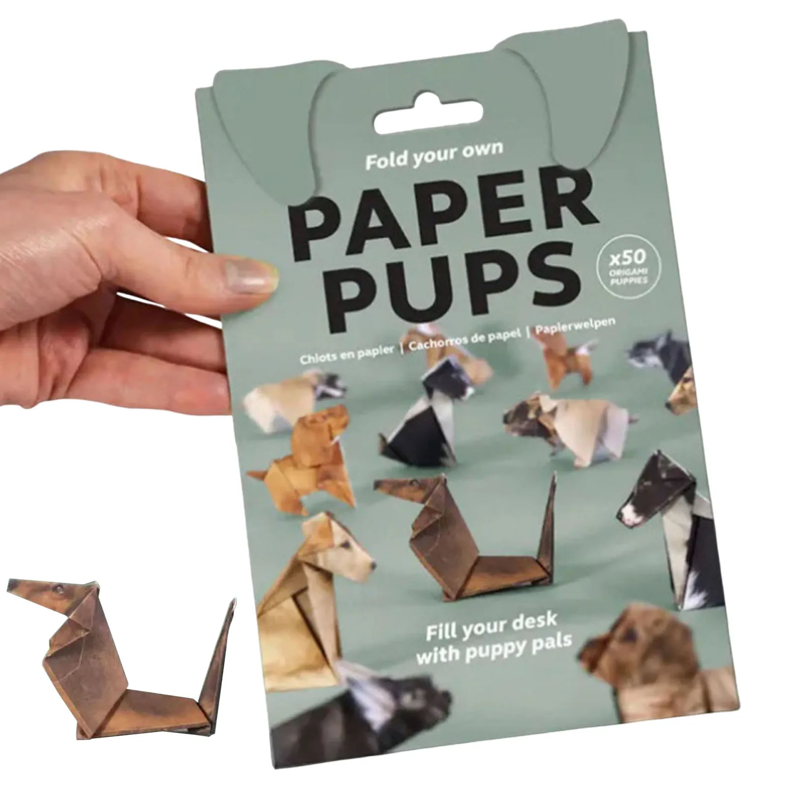 50pcs Decorative Papercraft Craft Set Handmade Animal Folding Paper Set DIY Paper Cats Origami Kit for Educational Settings Home