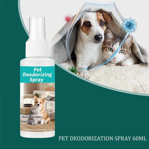 Pet Deodorizing Spray 60ml,Dog Cat Odor Remover