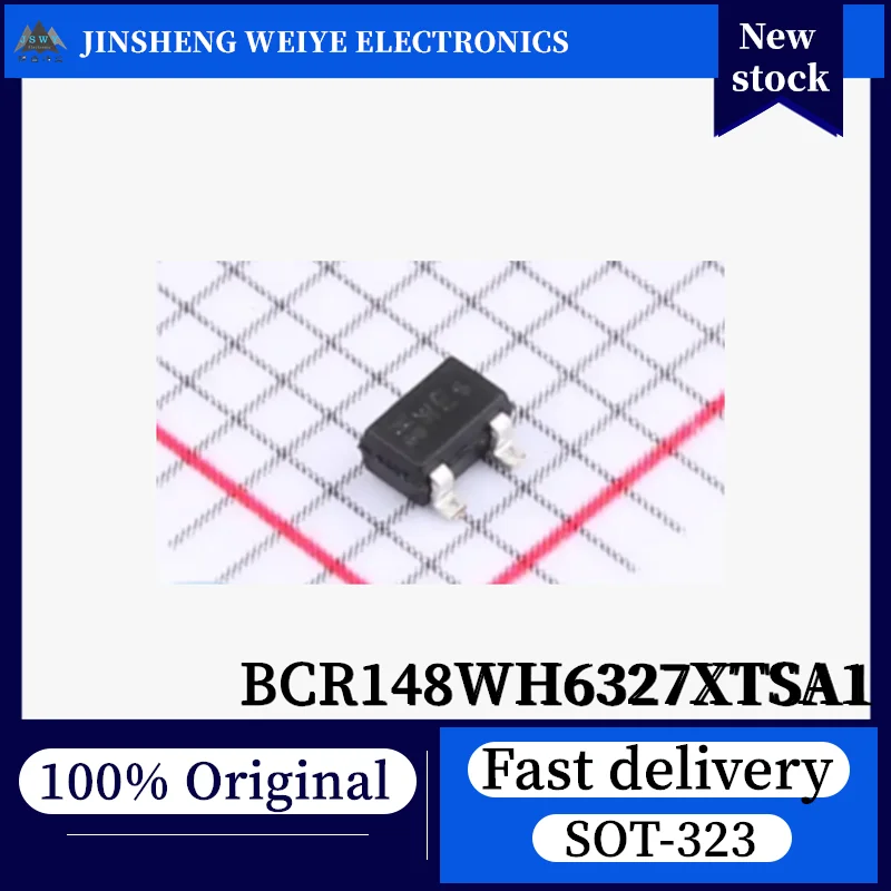 

(50/200 pieces) 100% New BCR148WH6327XT BCR148W SOT-323 NPN Small Signal Transistor with Resistor, Original and In Stock Chipset