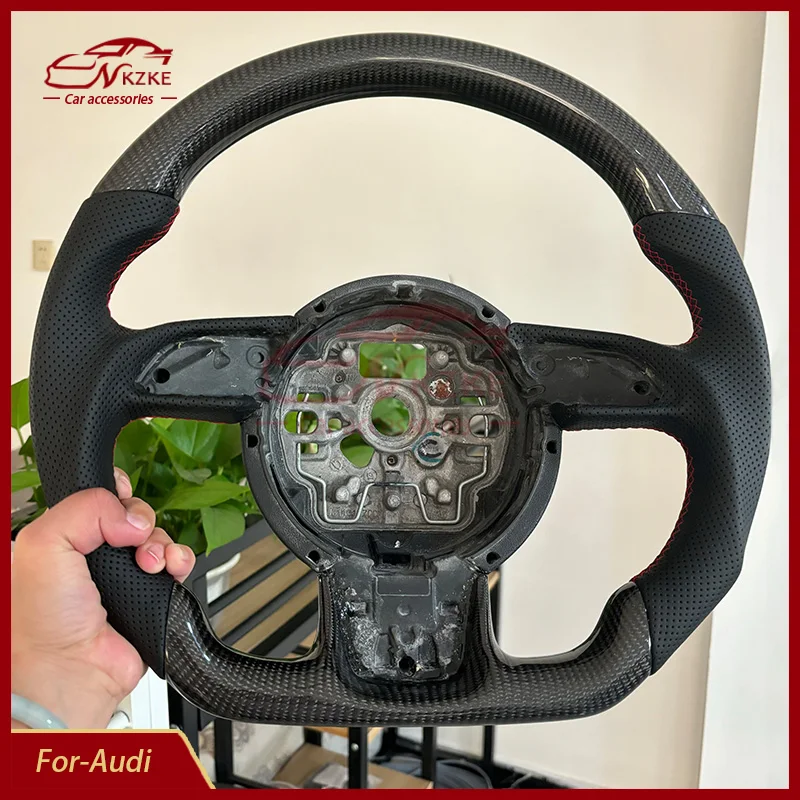 

Carbon Fiber Steering Wheel Is Suitable For Audi A6 C7 A7 2013-2018 Models And Can Be Equipped With Buttons And Shift Paddles