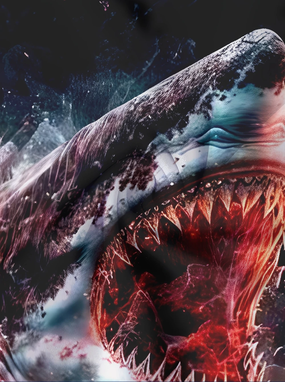 Męskie szorty plażowe z nadrukiem rekina 3D i regulowanym sznurkiem, odpowiednie na letnie wycieczki i na plażę Dynamic Summer Shorts