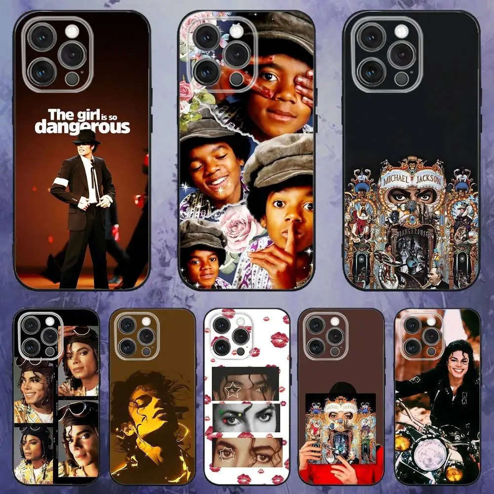 

Singer M-Michael J-Jackson Phone Case For iPhone 17,16,15,14,13,12,Pro,Max,Plus,E,SE4,Air,Mini Black Soft Box