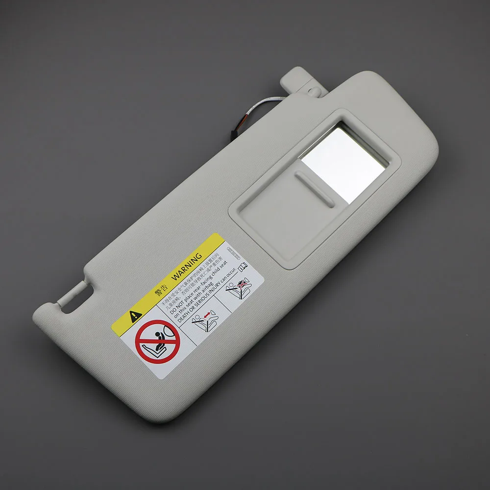 5G0857552 Gray Genuine New Left Side Black Sun Visor With Mirror For Golf 7 MK7 GTI Skoda Octavia Jetta MK7 4