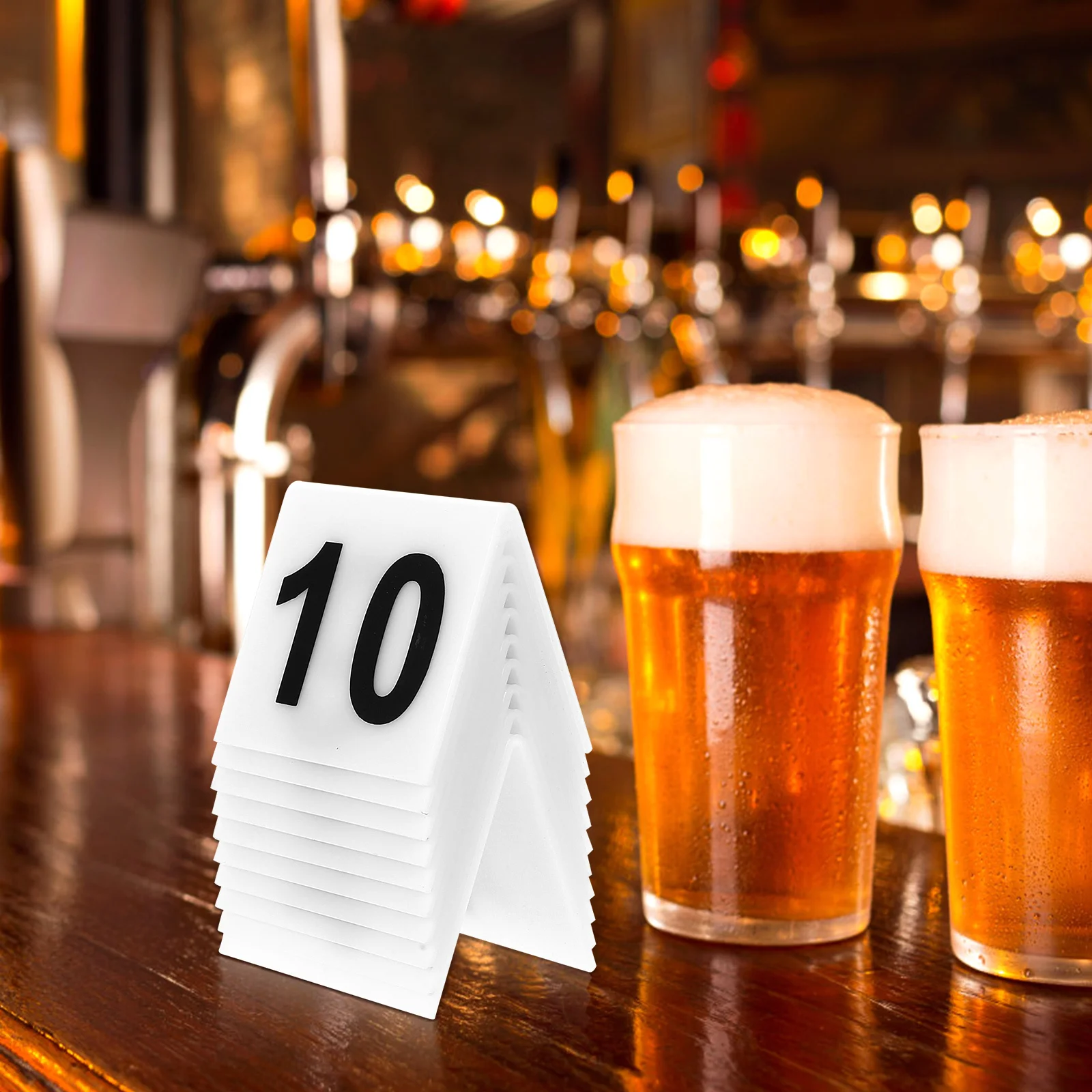 

20pcs Number Marker Acrylic Double Sided V Shaped Table Numbers For Restaurant Party Game Floor Desktop Reusable Multi Function