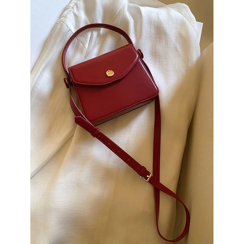 Temperament Red High-end Texture Mini Square Bag Casual All-Matching Shoulder Underarm Bag Women 2024 Wedding Bag Crossbody Bag