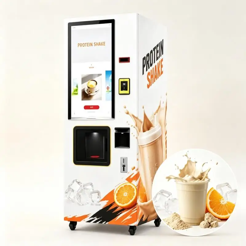 Smart Protein Shake Dispenser Commercial Automatic Mixing Touch Screen Cashless Vending System Gym Fitness Nutrition Equipment
