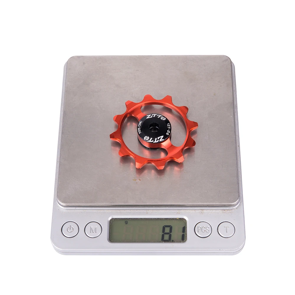 ZTTO 12T 13T MTB Bicycle Rear Derailleur Narrow Wide Jockey Wheel roller Ceramic Bearing Pulley CNC Road Bike Guide 4mm 5mm 6mm