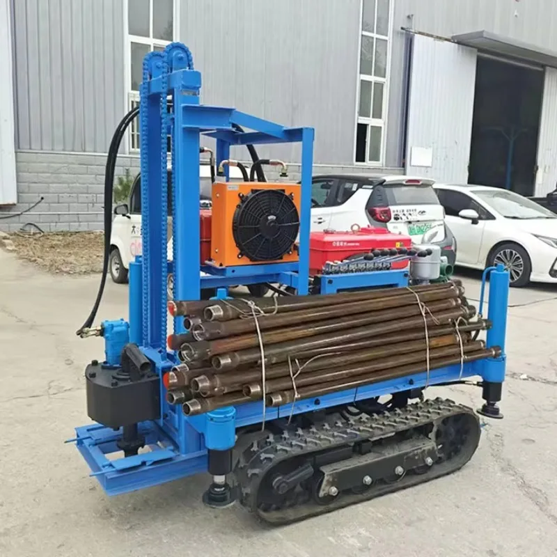 Factory Price Drilling Rig Machine 30HP 100m Household Small Diesel Hydraulic Water Well Drill Rig Wheeled Well Drilling Machine