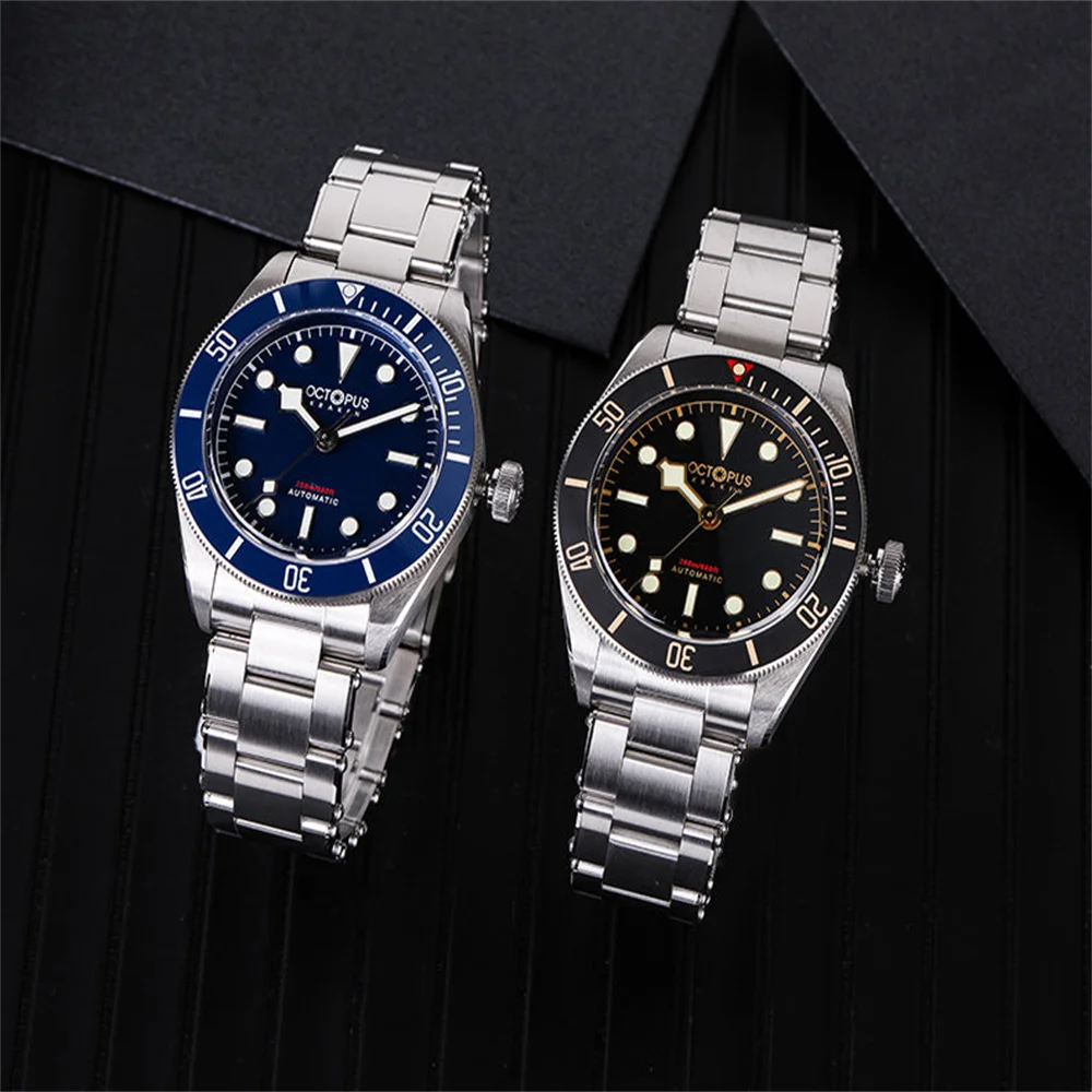 Octopus BB58 Automatic Mechanical Diving Watches Mens 200M Waterproof Luminous 39mm Stainless Steel Luxury Men\'s Watch