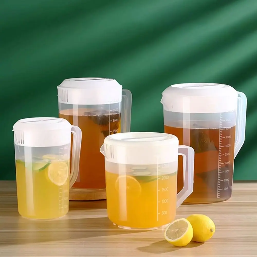 Plastic Container Transparent Water Bottle Graduated Large Capacity Water Pitcher Jug Plastic Cold Water Bottle Juice