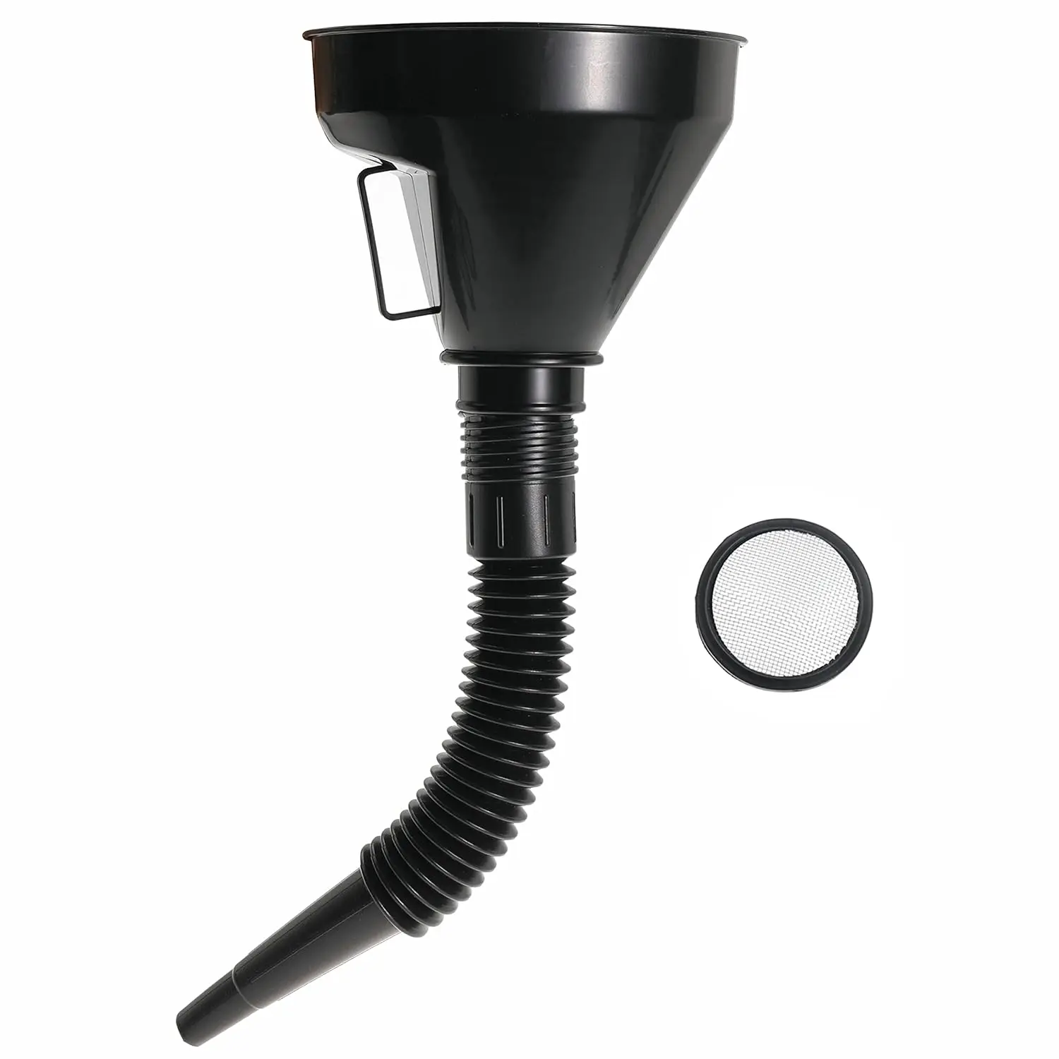 

Wide Mouth Oil Funnel with Flexible Extension Nozzle, Handle, Mesh Screen Filter for Car Motorcycle Engine Oil Gasoline Diesel