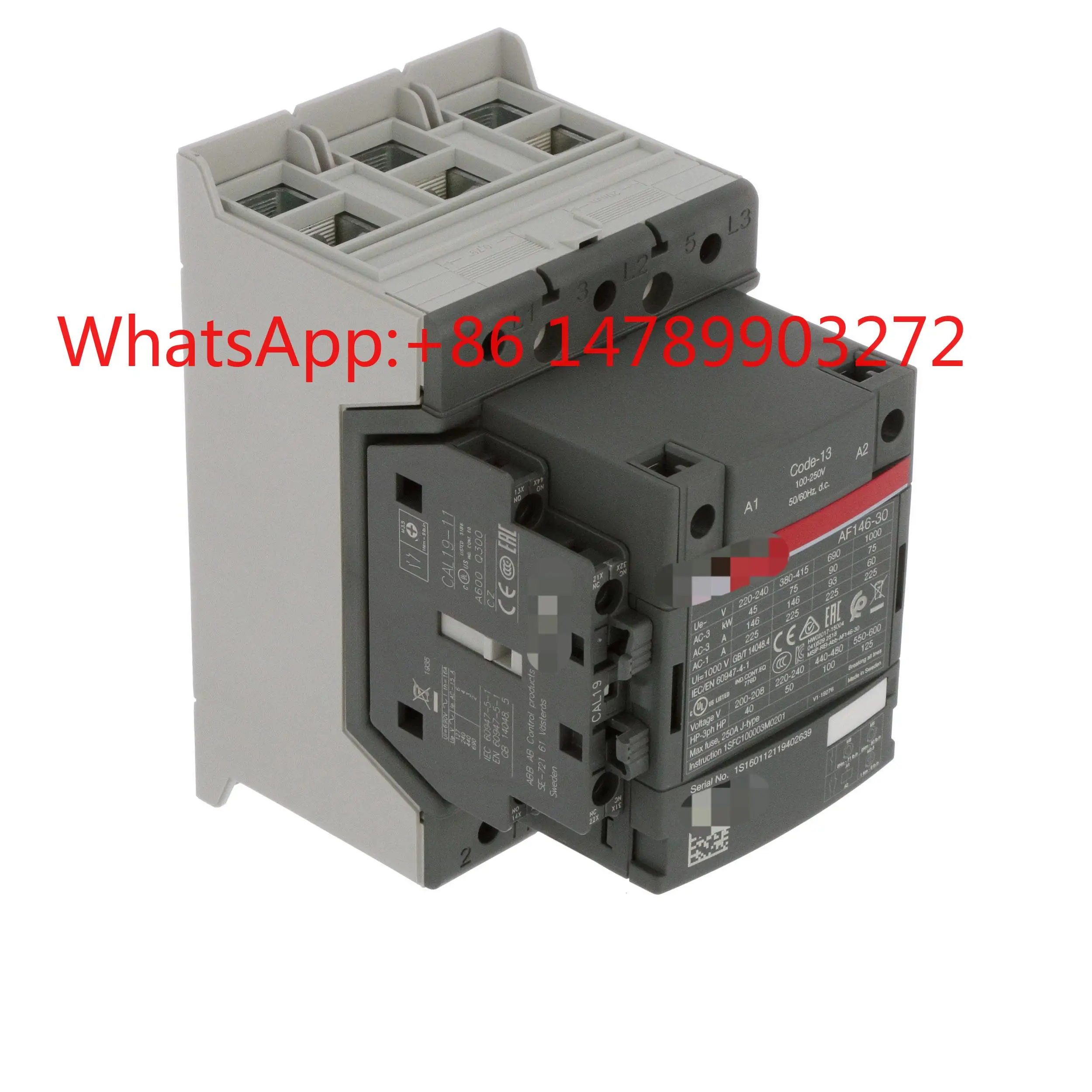 3P universal AC contactor 100A-630A 2NO2NC auxiliary contact motor control cabinet accessory