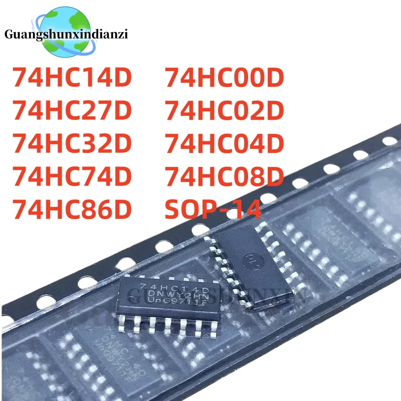 10PCS 100% NEW 74HC14D 74HC27D 74HC32D 74HC74D 74HC86D 74HC00D 74HC02D 74HC04D 74HC08D SOP-14 Best Quality In Stock