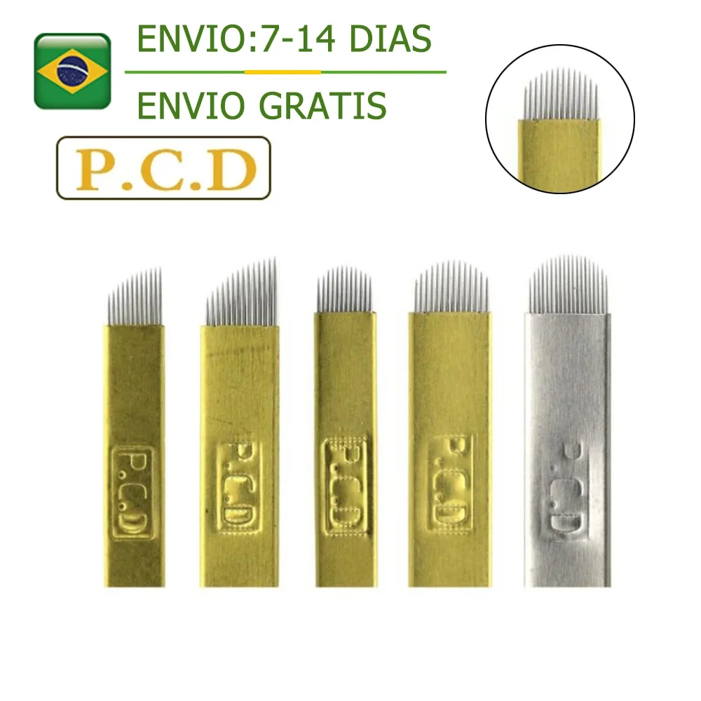 

Иглы PCD Nano Blade Laminas для микроблейдинга, жесткие, 12/14/12u/14u, для 3D-микроблейдинга, тату-дизайна и вышивки