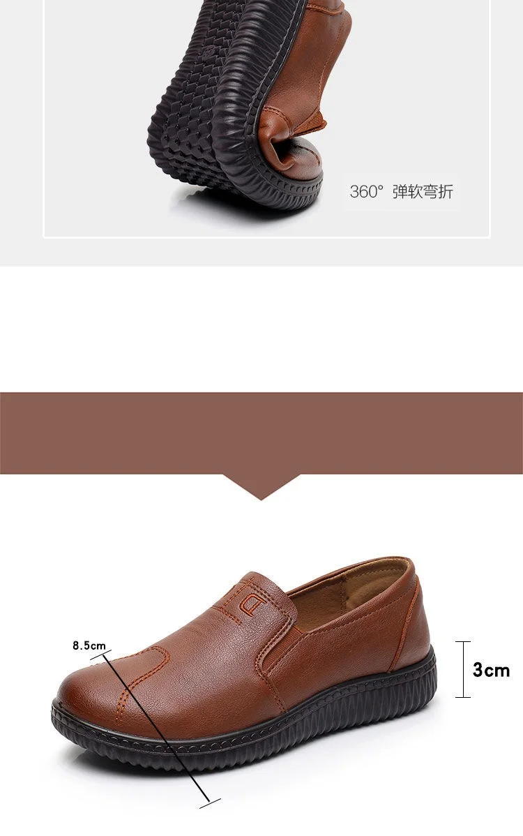 24-Stunden-Versand Ballerinas Damen Casual Walkingschuhe Oma-Damen-Komfort-Mokassins Rutschfeste Damen-Slipper Nicht-Leder – Detail 15