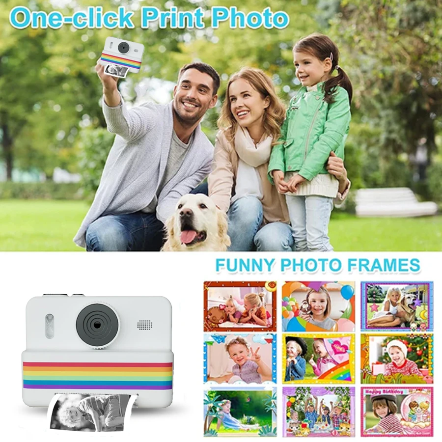 Digital Children Camera Mini Printer Portable For Photography Thermal Instant Print Photo Kids Camera 2.8inch HD Video Toy Gifts