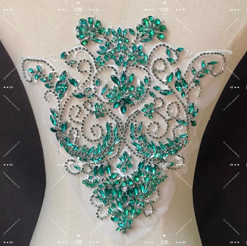 مطرزة يدويا مطرز مطرز مزدوج مطرز الدانتيل زين فستان الزفاف تنورة أداء ملابس الأطفال ملابس الماس. #3