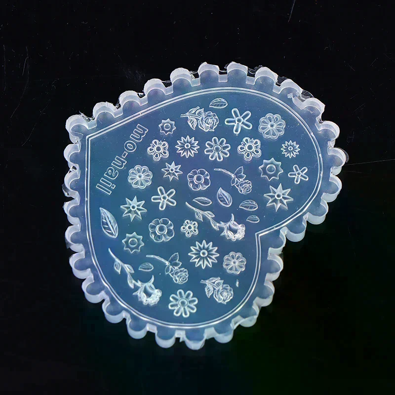 Moule à ongles en forme de fleur 3D, décorations d'ongles, bricolage, moule de manucure en Silicone, outil de fabrication de bijoux