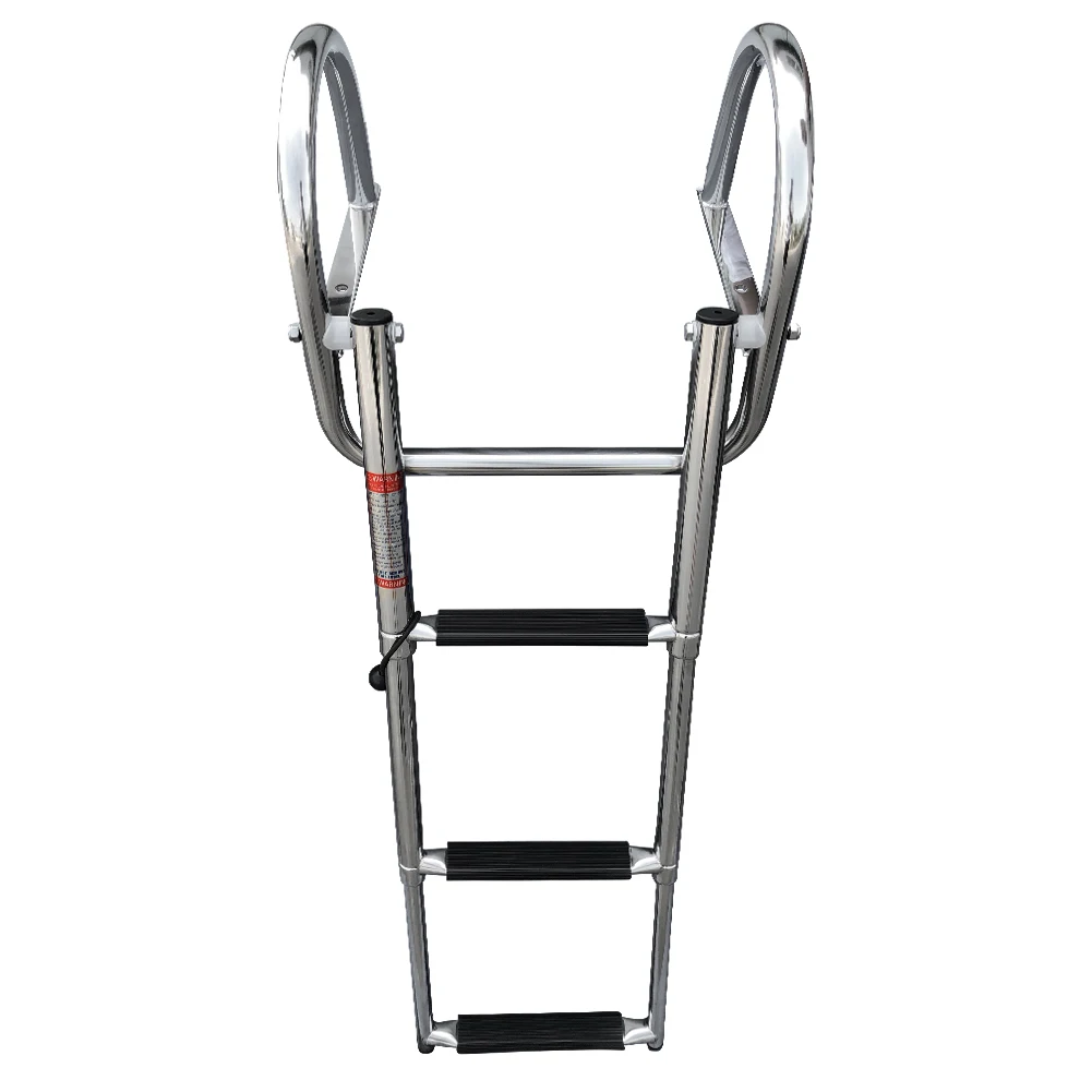 

Thickened stainless steel marine sewer ladder, speedboat yacht folding handrail ladder, swimming boarding ladder pontoon stern l