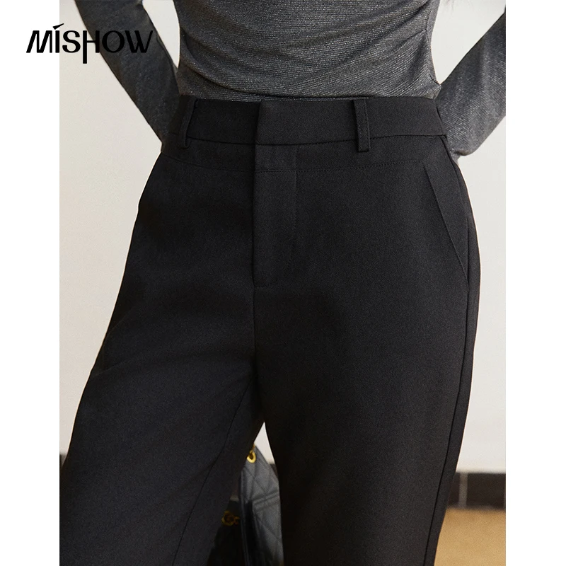 MISHOW Women's Tailored Trousers High Waist Slim Drapey Commuter Cigarette Pants 2026 Autumn New Versatile Clothing MXF47K2795