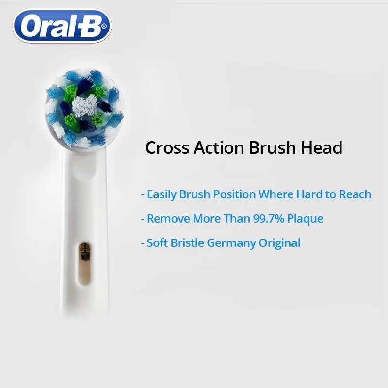 Originele Oral B EB50 Opzetborstels Cross Action 16 Graden Hoek Reserve Tandheelkundige Nozzles voor Elektrische Tandenborstel D12/D16/DB4010/DB4510