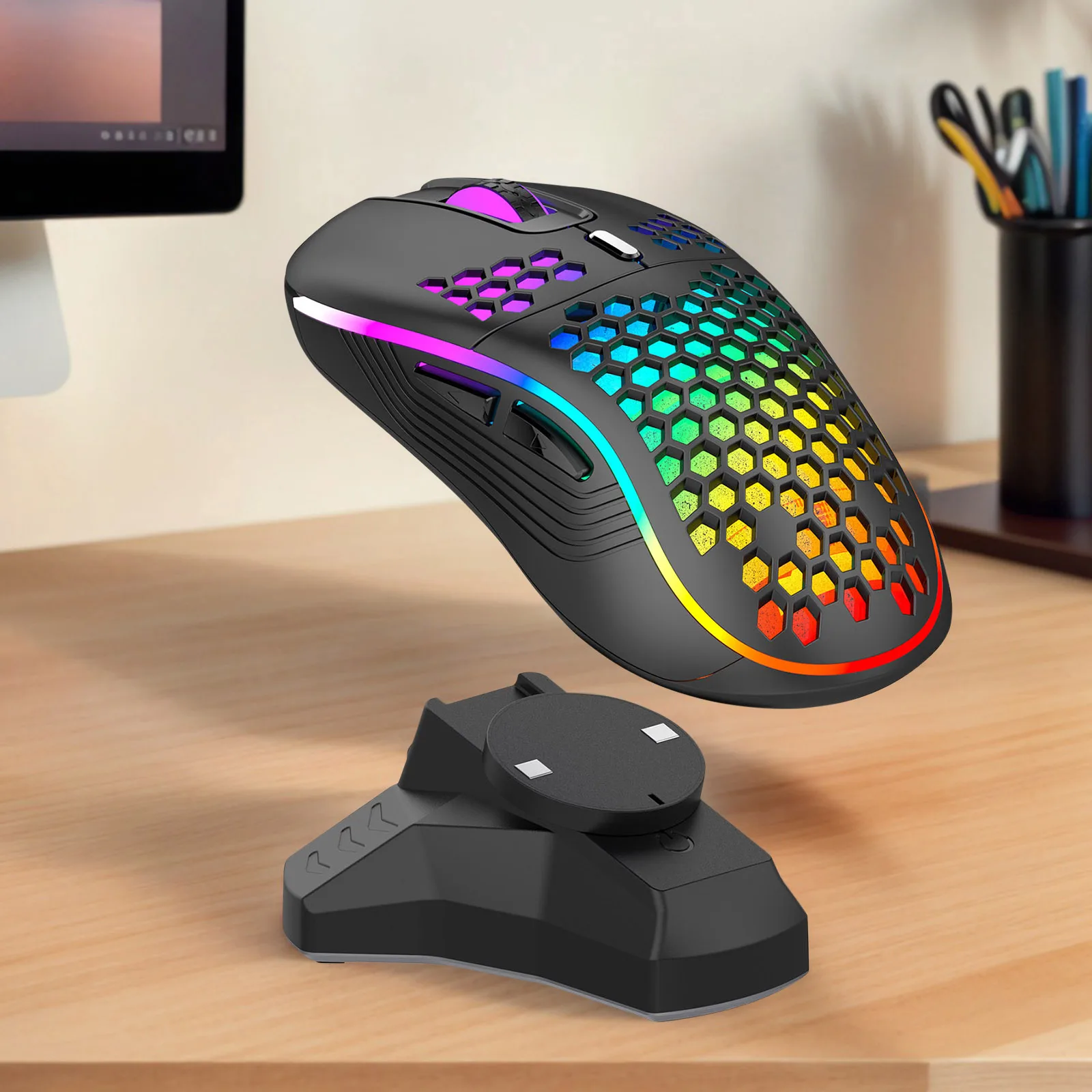 قاعدة شحن ماوس لاسلكية مع كابل شحن الفئران Powerplay شاحن Type-C لـ Logitech G PROX2/1 G903/703/502/403 GPW3/2/1 #4