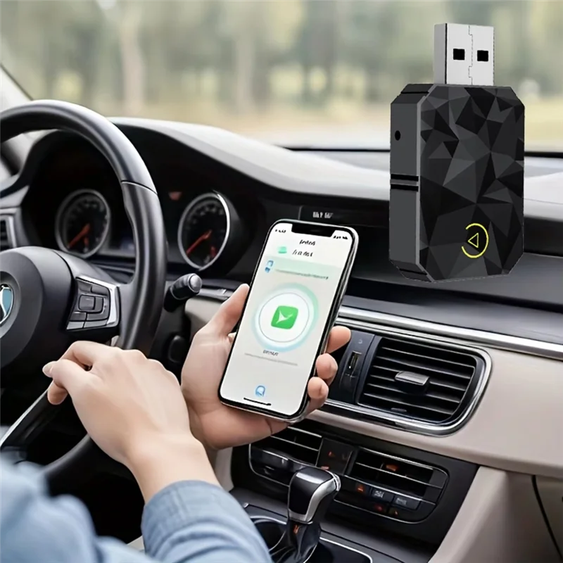 ELECT-Carplay Box Mini Auto Wireless Adapter For Android Mini Auto Wireless Adapter, 5Ghz Wifi Type-C/USB Plug Play