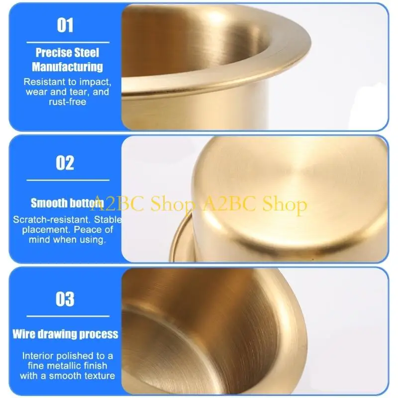 A2BC Universal Drink Holder Make Of High Quality Stainless Steel For Travel Trailers And Dining Tables RVs Cup Stand
