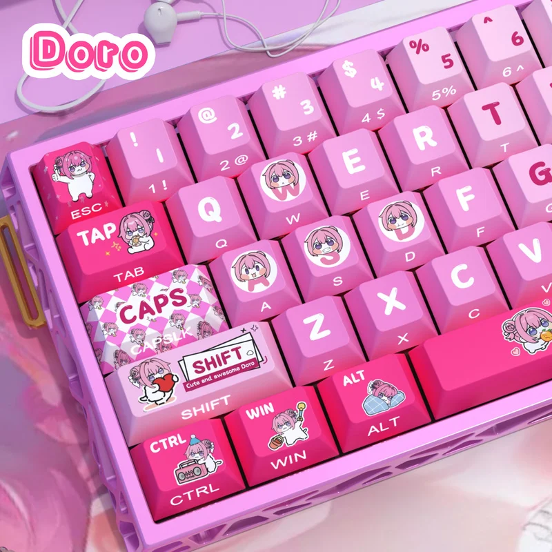 Klawisz mechaniczny do klawiatury z motywem Doro, anime, Cherry PBT, personalizowany, uroczy, akcesorium do klawiatury gamingowej PC, prezent z kreskówki, przedmiot kolekcjonerski — zdjęcie produktu 4