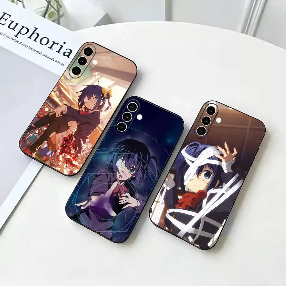 Anime C-Chunibyo Demo Koi ga Shitai R-Rikka Takanashi Anti-drop Black Soft Silicone Case For Samsung GalaxyA73A72A71 A53 A52 A51